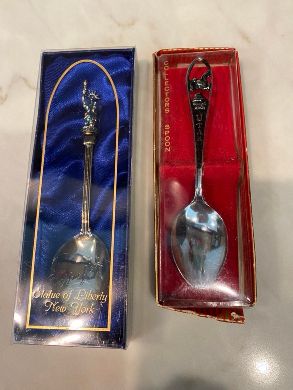 Two Silver-tone Collector Spoons